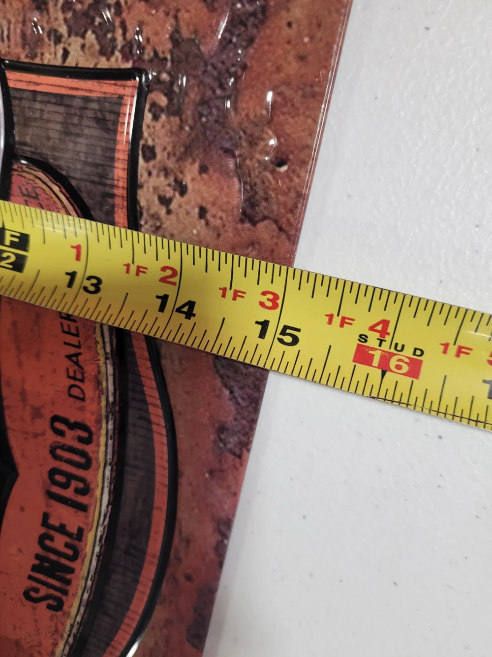 Harley-Davidson Genuine Orange Metal Wall Sign
